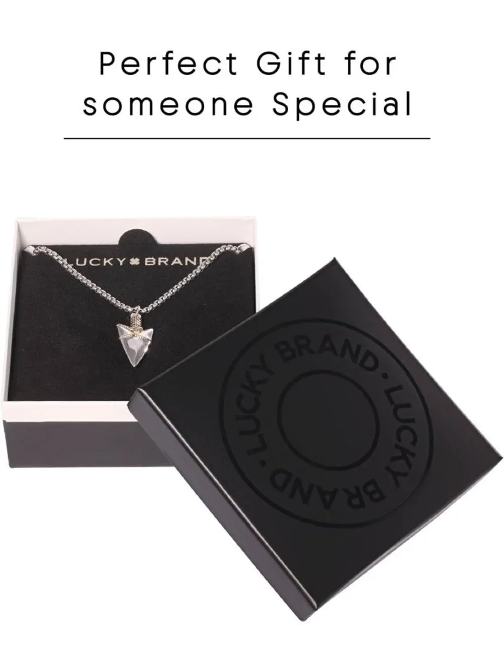 Men's Two-Tone 18k Gold & Silver Arrowhead Pendant Necklace | 22